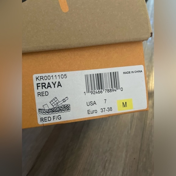 Korks-ease Freya Platform Sandals Dusty Red Leather New with box - Picture 4 of 9